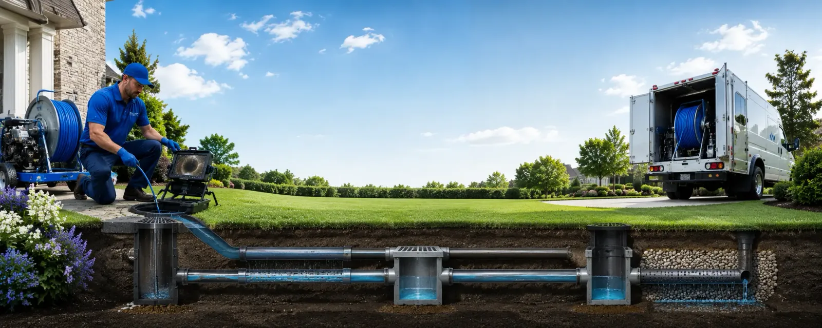 Outdoor drain cleaning information for Armada, MI